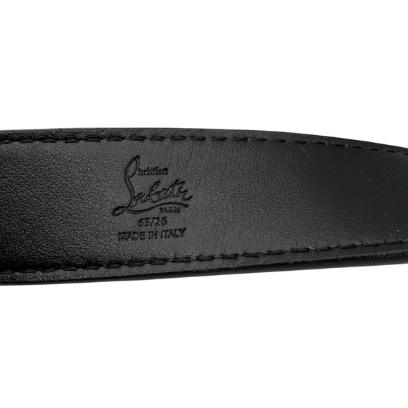 CHRISTIAN LOUBOUTIN ANTHRACITE EMBOSSED LEATHER GIDDY BELT main image 5